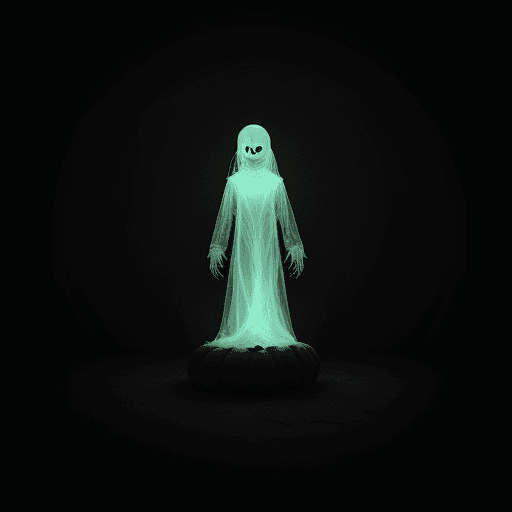 AI generated: halloween creepy floating ghost, photorealistic vray --ar 9:16