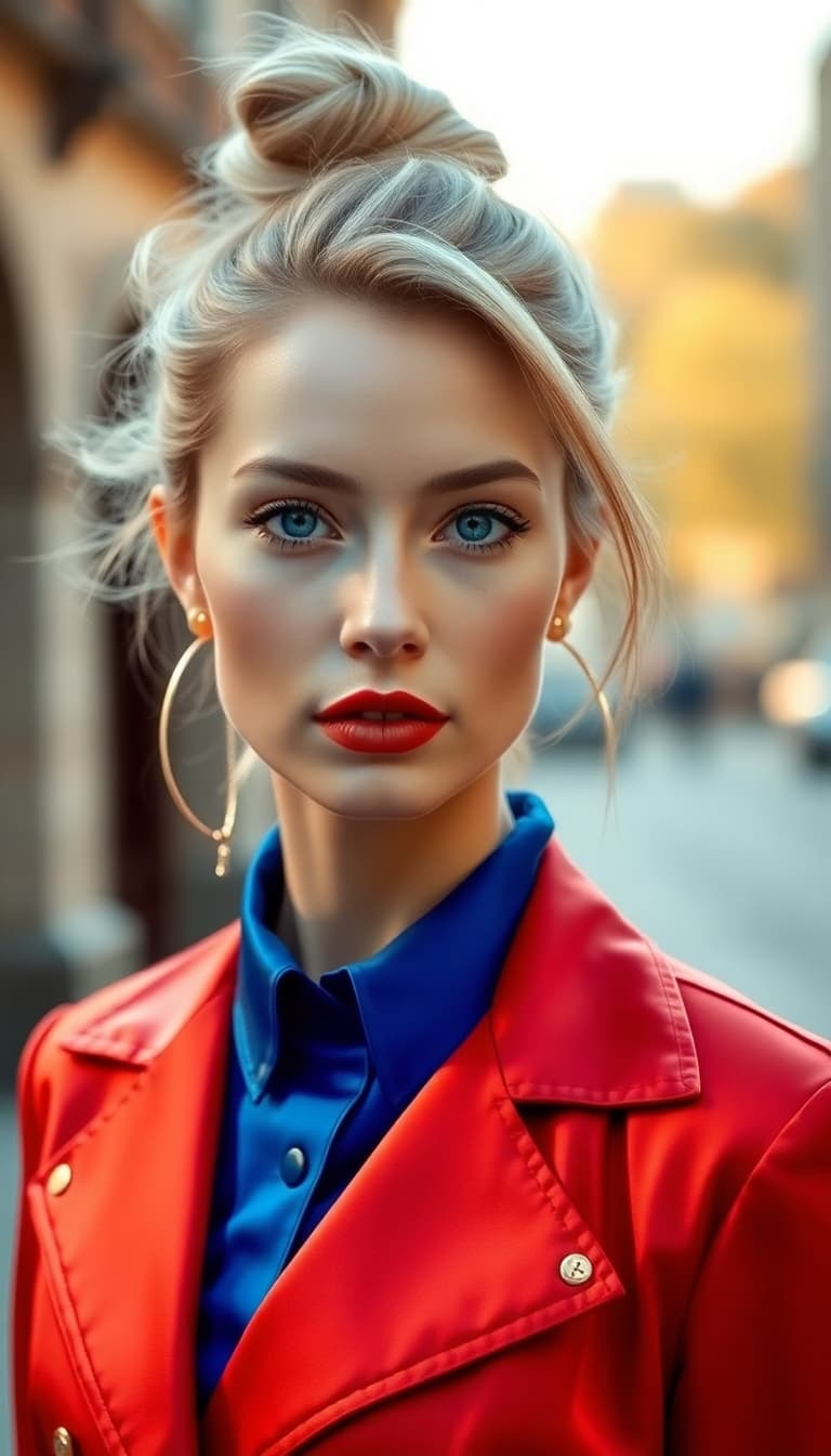 AI generated: "High resolution head & shoulder portrait photograph, cinematic style, soft pastel colours. Fair ski...
