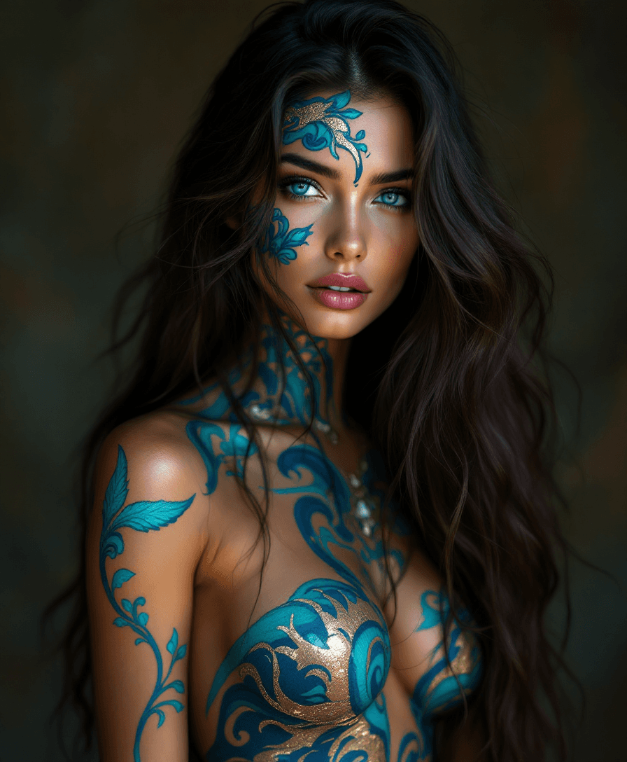 AI generated: A photorealistic, (UHD), ((full-body)) masterpiece magazine photo shoot in an elegant style of a bea...