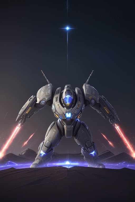 AI generated: masterpiece, best quality, starcraft,terran,battlecruiser,combat,base,galaxy,laser gun,fire, quality...