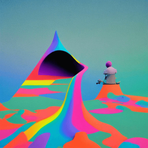 AI generated: surreal photography, in the style of Moebius, minimalism, fantasy, abstract, heavy use of negative s...
