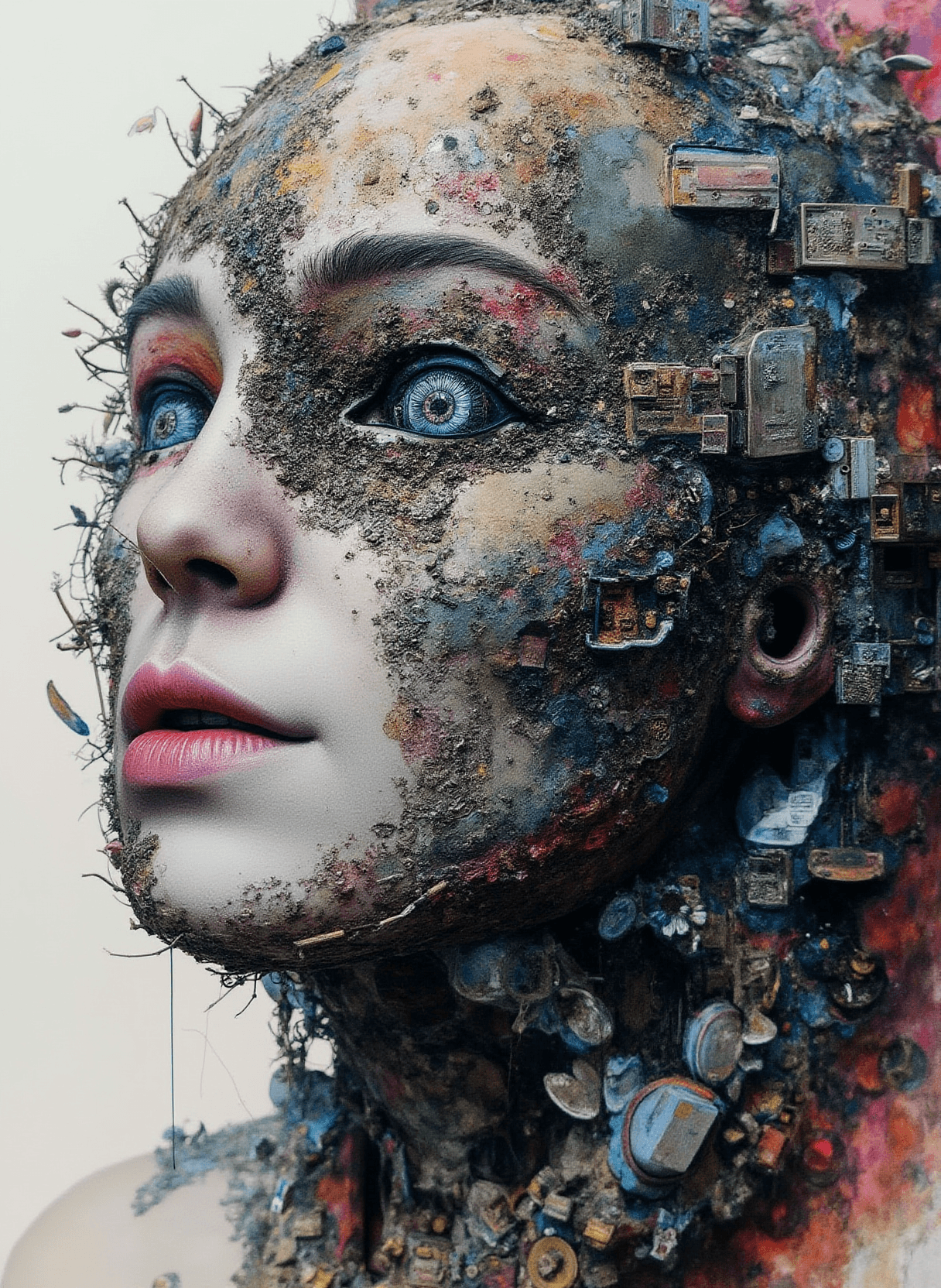 AI generated: Complex slumberland structure forming a human face by Amy Sol and tran nuyen, hyper details, rich co...