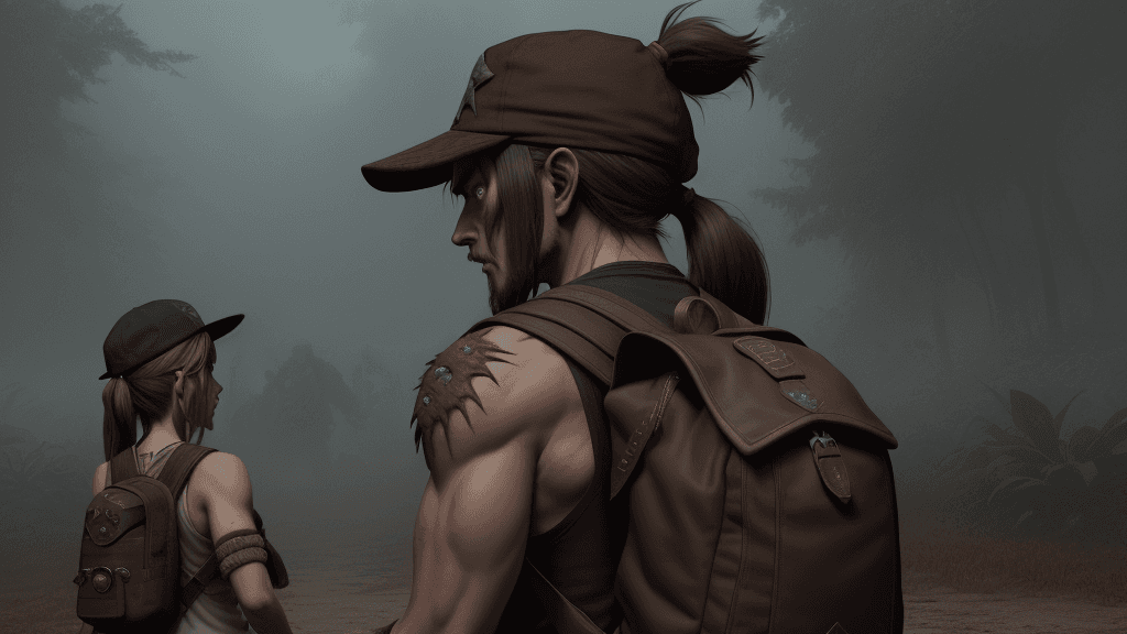 AI generated: horror movie cover. A monster hunter comes to a village to catch a brutal killer. There are no capti...