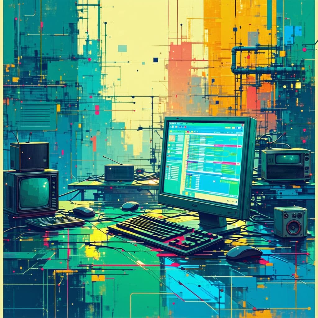 AI generated: broadband internet background for a flyer from an artist pov