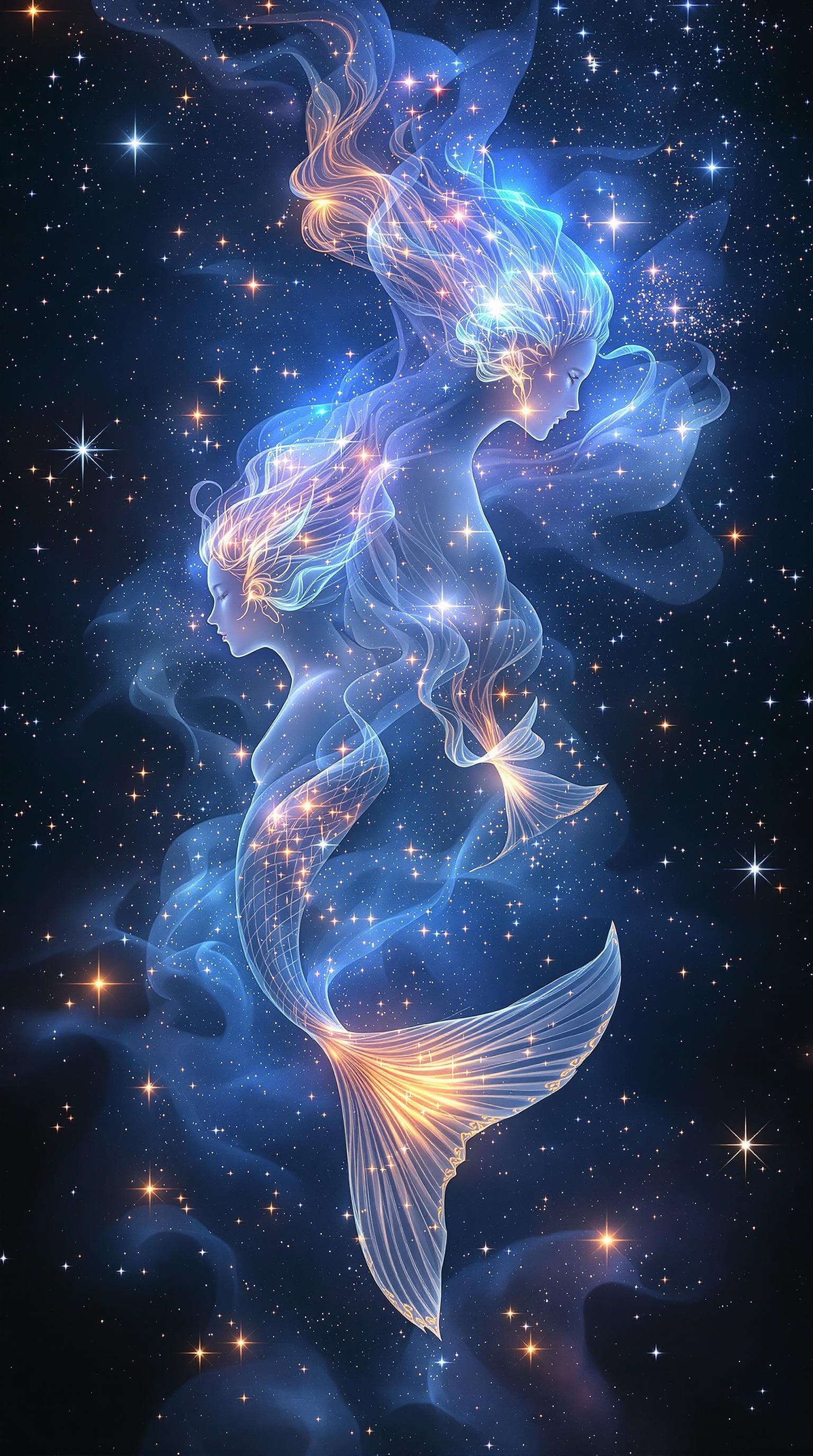 AI generated:   This digital is a hyperrealistic image into a 3d  fractal artwork features a celestial zodiac them...