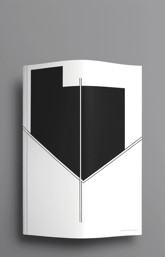 AI generated: book  cover design, White squre line design, plain, black, 2k, 4k, 8k