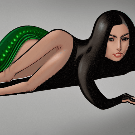 AI generated: Realistic, girl, on all fours, nude, black hair, green eyes, nude, cum covered, NSFW