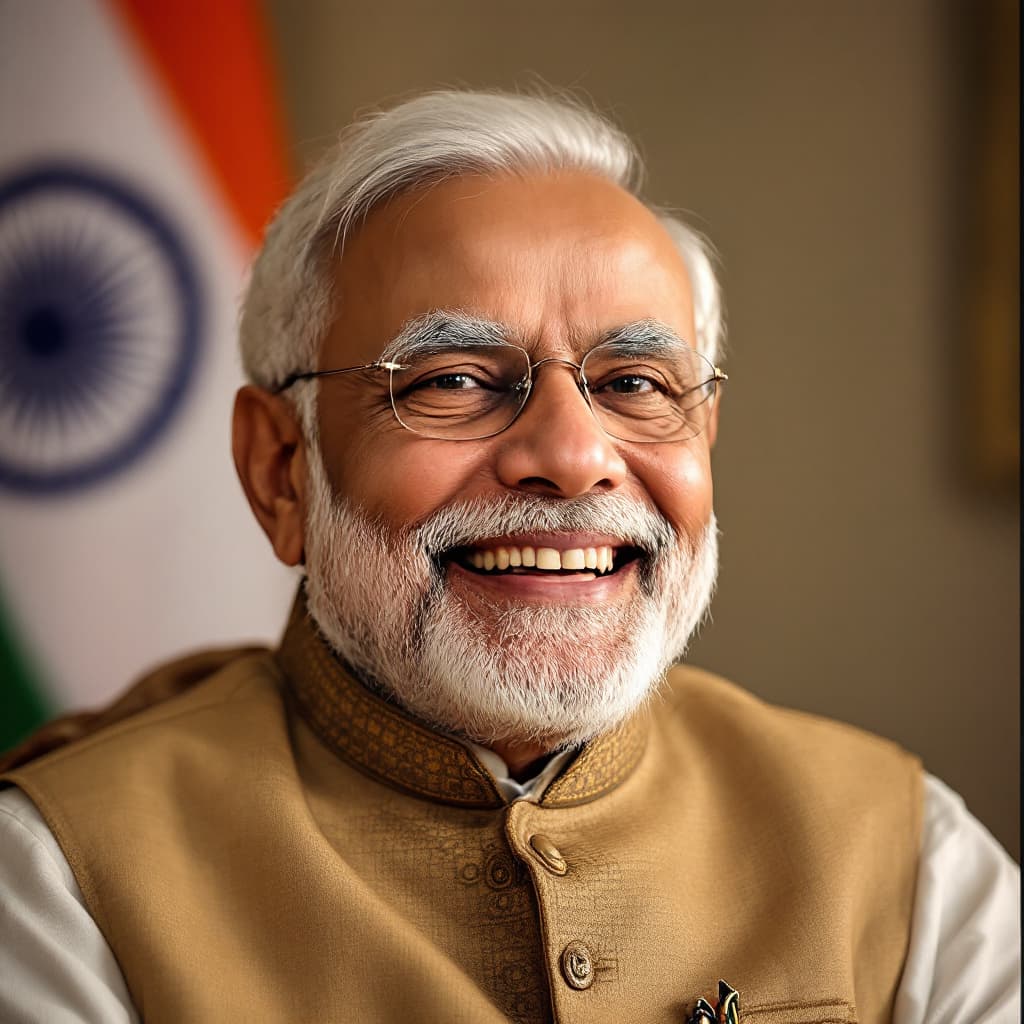AI generated: narendra modi smile photographic