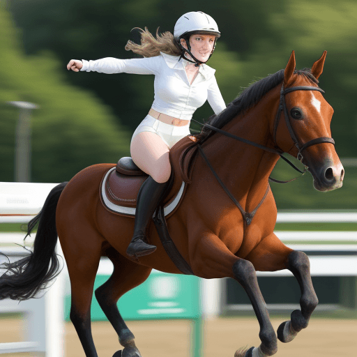 AI generated: Danielle Mcmorran riding a horse