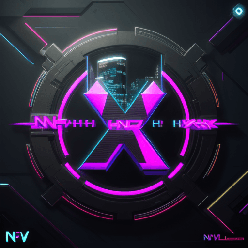 AI generated: create a cyberpunk logo with name "NV",high resolution logo, 4k, full hd logo