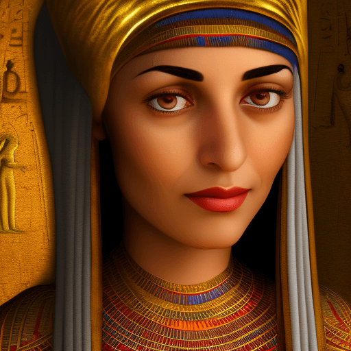 AI generated: Ultra high resolution photography of a medieval, egyptian, woman, named Seraphina