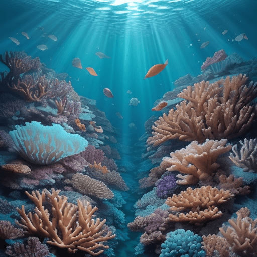 AI generated: Imagine an underwater scene where the crystal-clear water surrounds you. The sunlight filters throug...