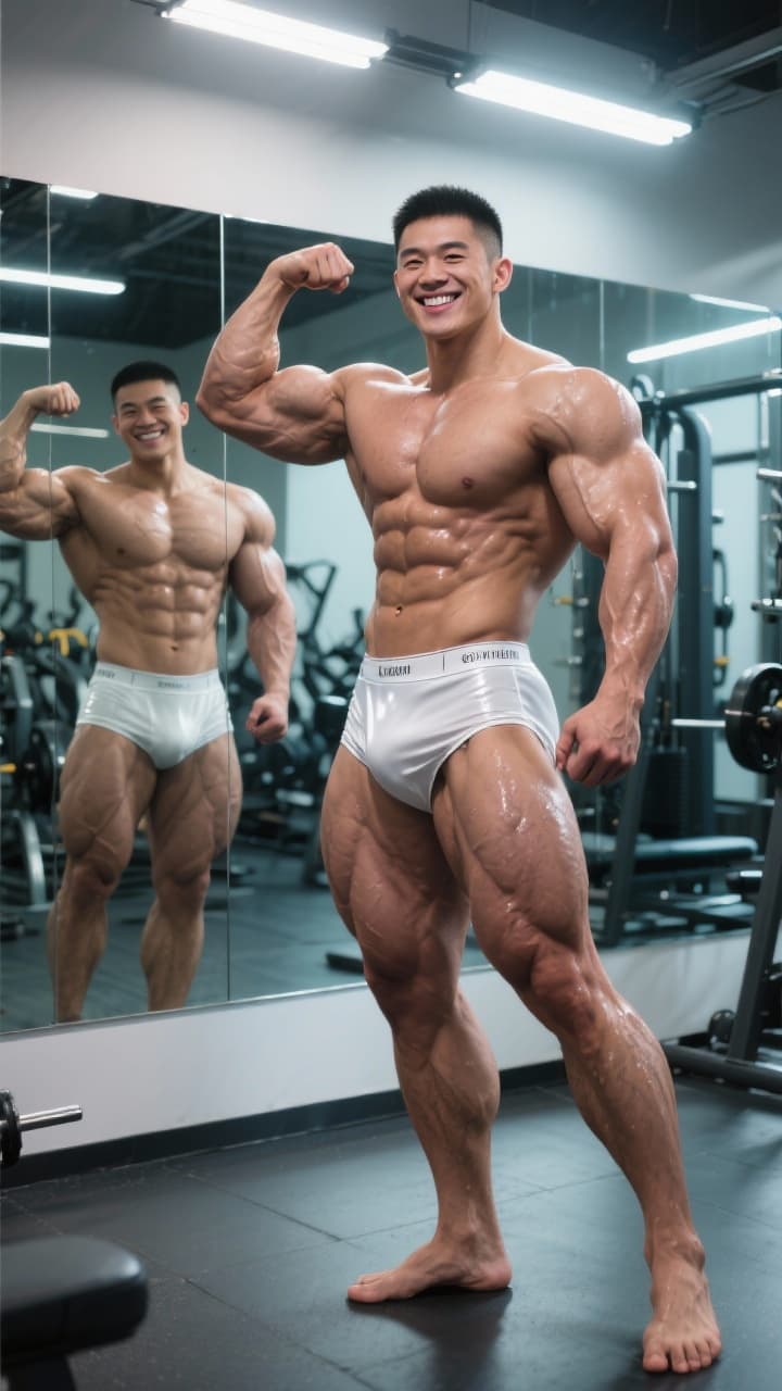 AI generated: ultra-realistic, 8K UHD, inside a modern gym with professional studio lighting, bright lighting, and...