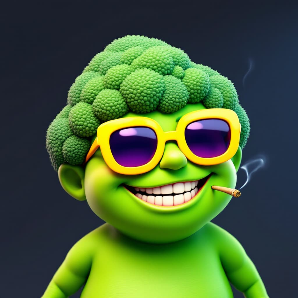 AI generated: Create a highly detailed 3D model of a quirky cartoonish humanoid character. The character has a hea...