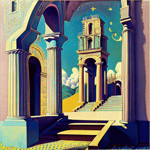 AI generated: Pink Floyd's lyrics COMFORTABLY NUMB,  fine detailed pointillism painting + low-angle view, hyper-re...