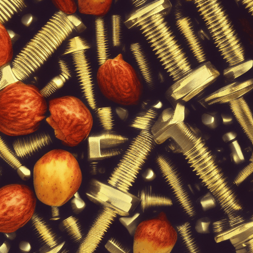 AI generated: Nuts, bolts and other seasonal fruits, highly detailed photography