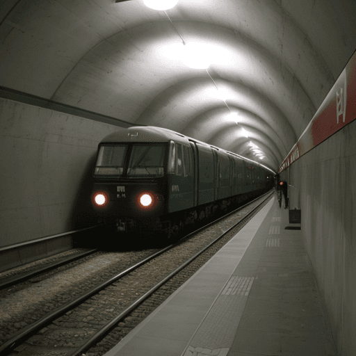 AI generated: Zug in einem Tunnel