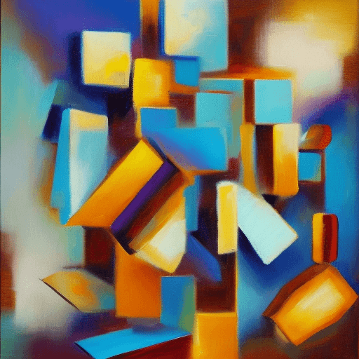 AI generated: Abstract modern oil painting of paiter materials