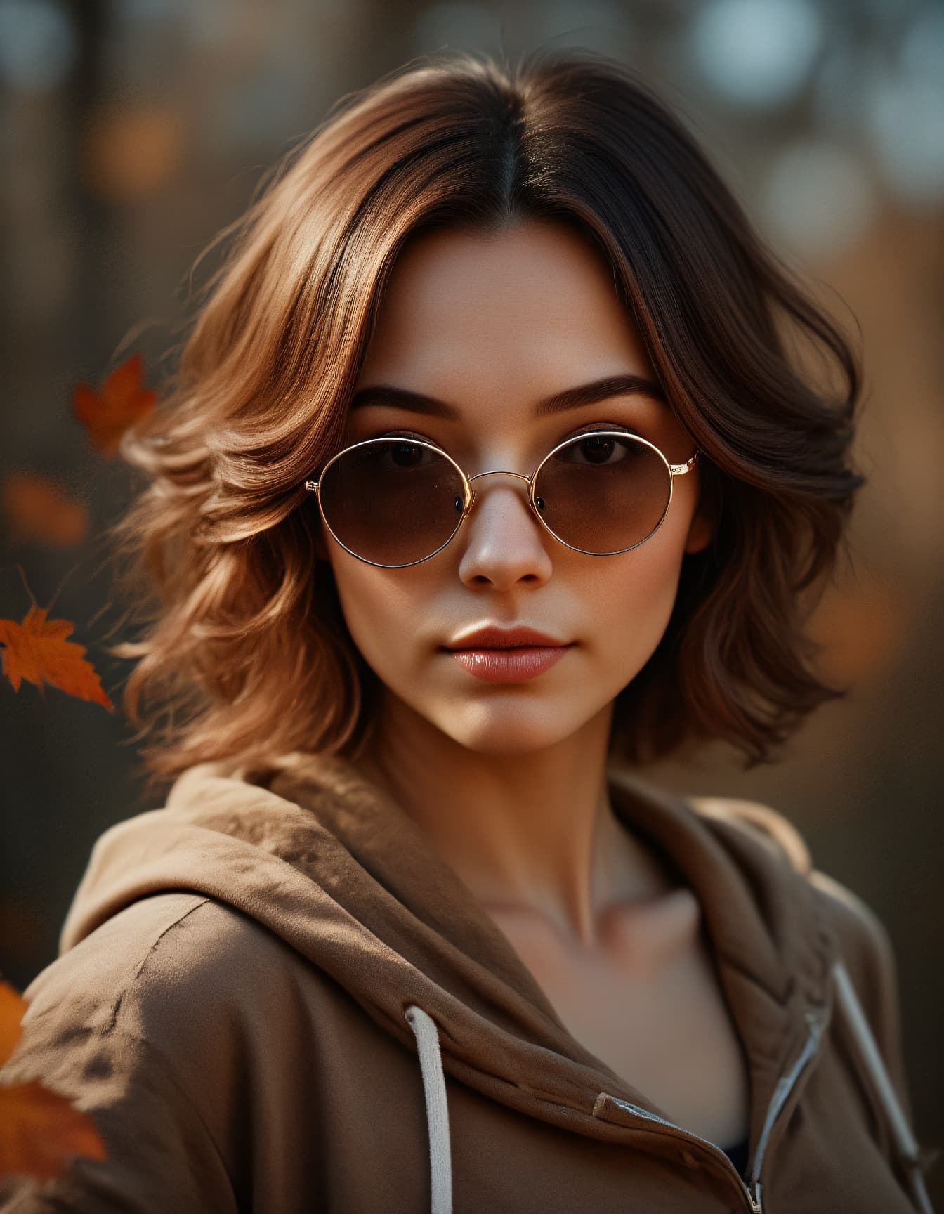 AI generated: pinhole photography close up on face photo of a 24 year old asian female chic fashion editor with a ...