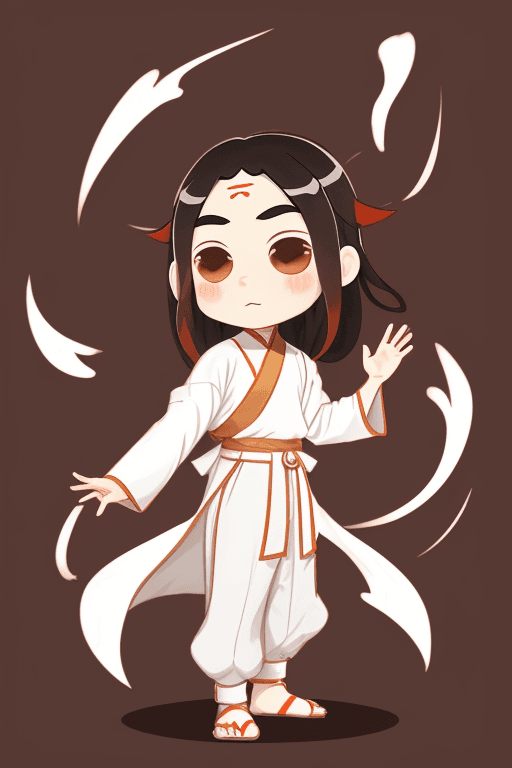 AI generated: ((chibi)), full-body xie lian, officially blessing, 