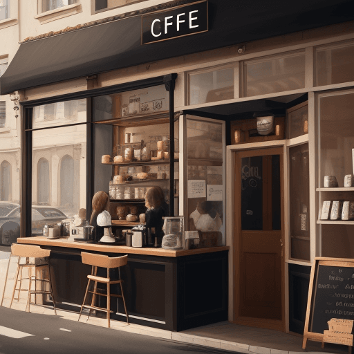 AI generated: a small coffee shop