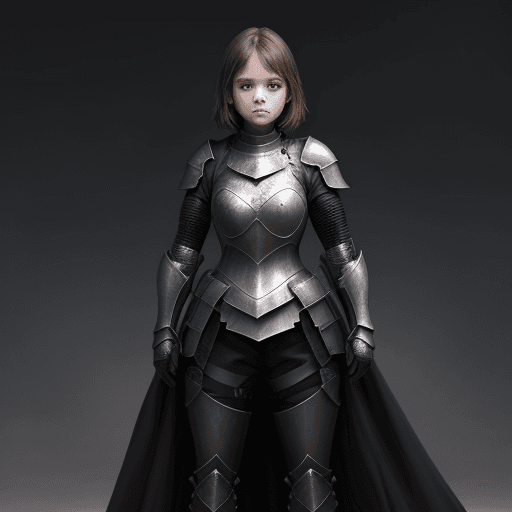AI generated: girl in dark armor
