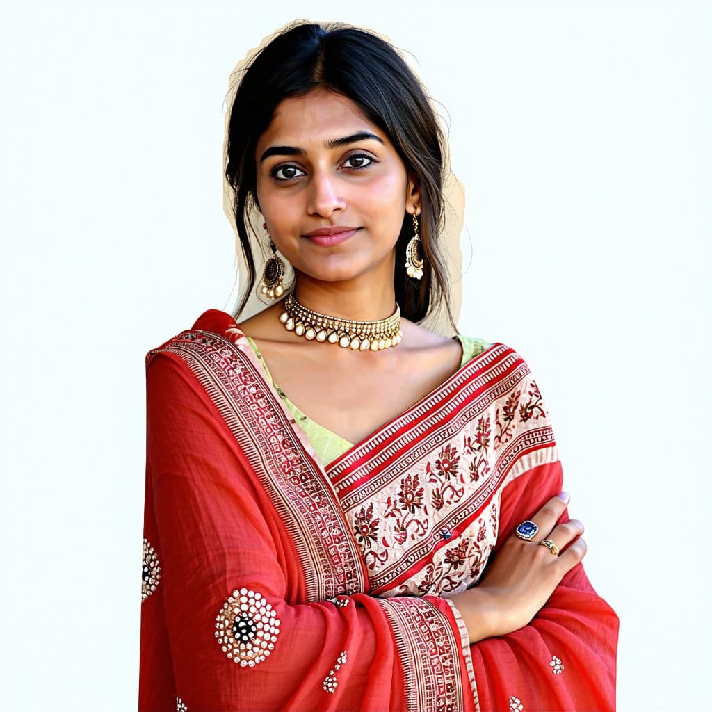 AI generated: a beautiful indian women with saree