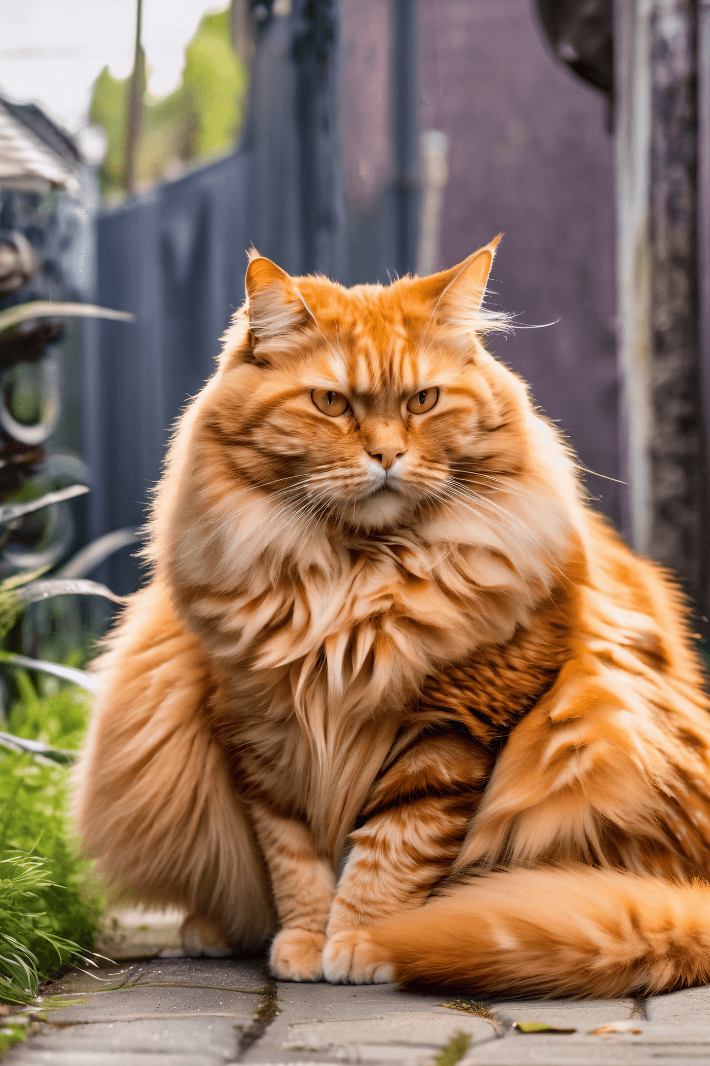 AI generated: Masterpiece,Best Quality Very fat chunky obese overweight big orange cat fluffy, cute, . 8k, UHD, HD...