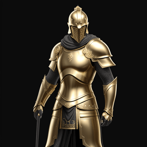 AI generated: spartan warrior, gold armour, no face, black background, epic, 8k, realistic, --ar 2:3
