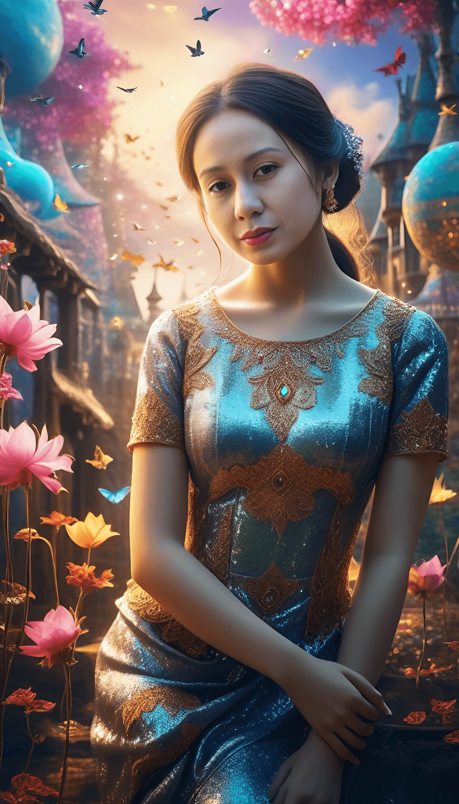 AI generated: Dreams come true, surealism image of beautiful fantasy imagination, high detailed, 8 k , very high d...