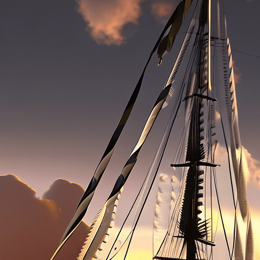 AI generated: Photo of a ultra realistic sailing ship, dramatic light, pale sunrise, cinematic lighting, battered,...