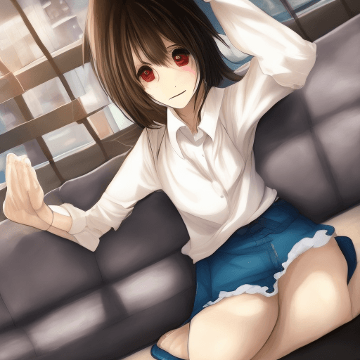 AI generated: Foot anime female 
