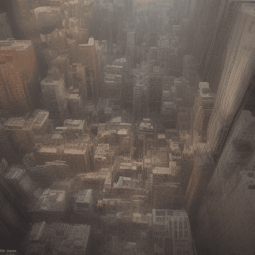 AI generated: 8bit, tilt shift photography, New York