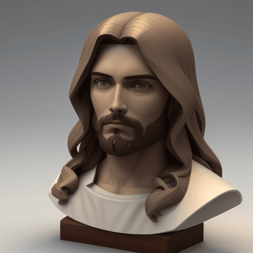 AI generated: Jesus Christ Images 3d print as a man photo