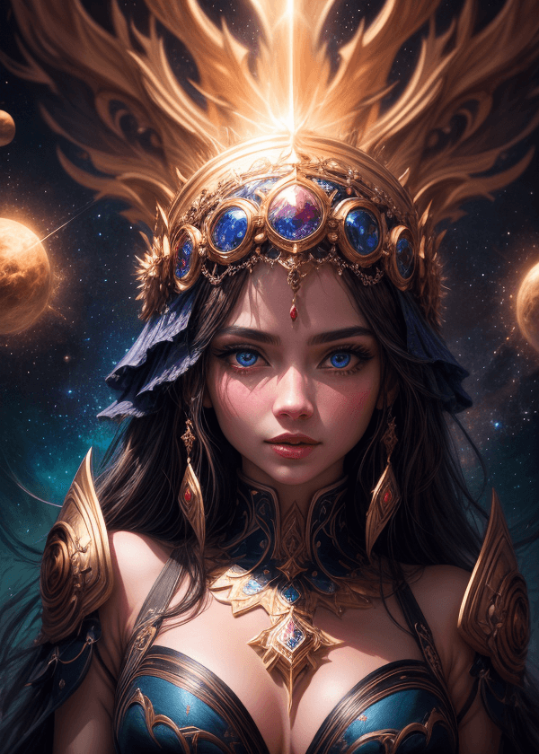 AI generated: (best quality, 8k, masterpiece:1. 2), close up, sharp focus, a cosmic guardian, oversees the cosmos,...