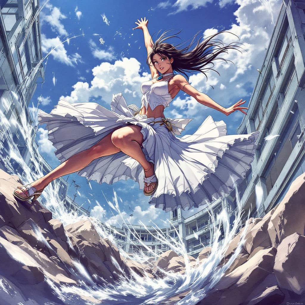 AI generated: Soi fon, skirt lift