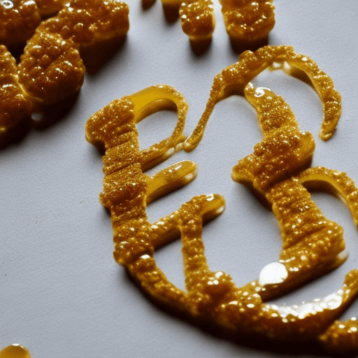 AI generated:  The letters 'AbejArte' are delicately crafted from golden liquid honey, with drops of honey gracefu...
