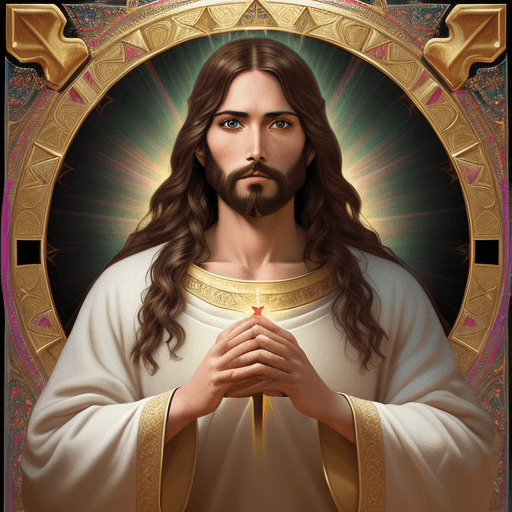 AI generated: 
"Generate a visually stunning digital artwork of Jesus with exceptional quality, captured using a h...