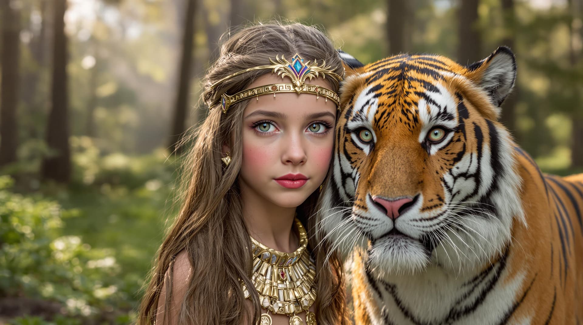 AI generated: a professional photo of a exceptionally beautiful in the world, Greek goddess, (age 7), (seven year ...