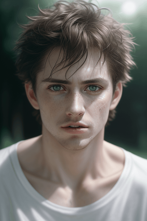 AI generated: crazy insane, high energy, magic, hyper realistic, detailed and realistic portrait of a man, round e...