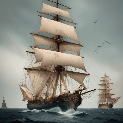 AI generated: Ulysses is tied to the mast of the ship, which is located in the center of the picture, and at the b...