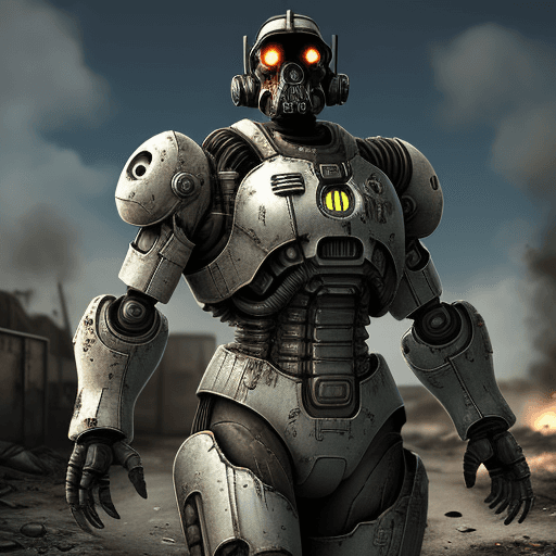 AI generated: Assaultron from the game fallout 4