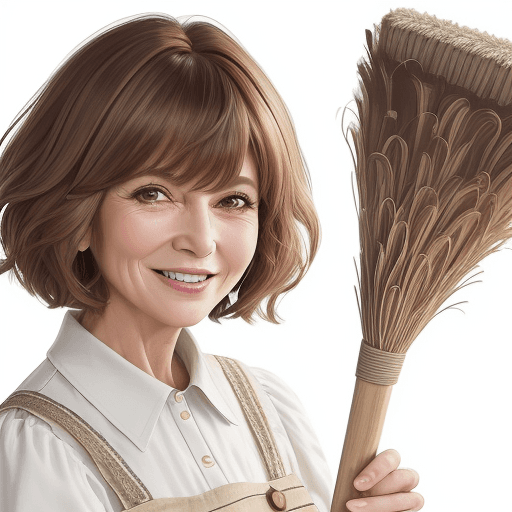 AI generated: (Masterpiece, best quality), bust up view,  close-up,Fringe bangs with long layers haircut, 60 year ...