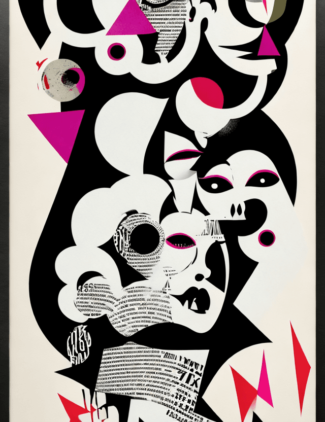 AI generated: Unapologetic, Perfectcore, bizarre, freaky graphic poster, strong graphic, line, Behance, award - wi...