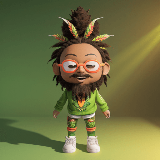 AI generated: Ganja mascot , ganja , cannabisplant mascot , Chibby style , Chibbi cannabis , bud , cannabisbud , m...
