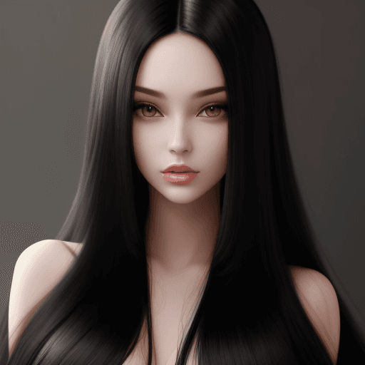 AI generated: beautiful women,long black hair
