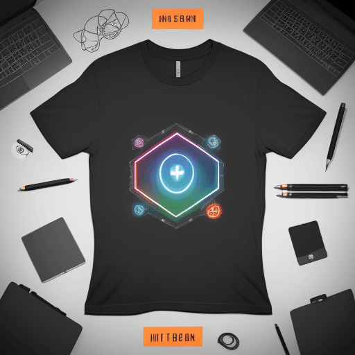 AI generated: An artistic T-shirt design featuring a sketchy feel. The design showcases a variety of colorful, lig...