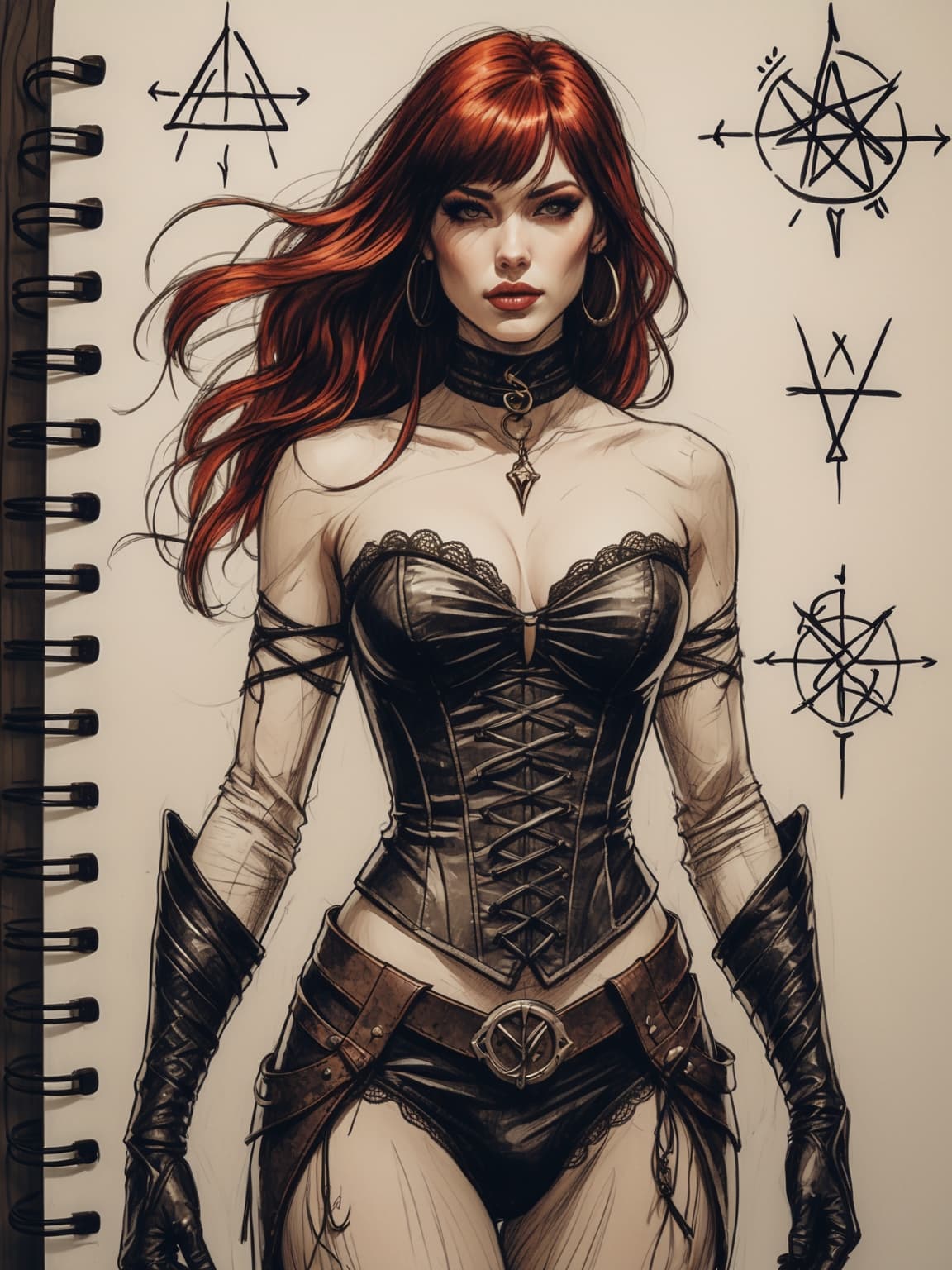 AI generated: Sketchbook Style, Sketch book, hand drawn, dark, gritty, realistic sketch, Rough sketch, mix of bold...
