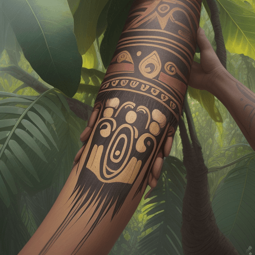 AI generated: masterpiece, best quality, ultra detailed, colombian indigenous pictograph, illustration, outdoors, ...