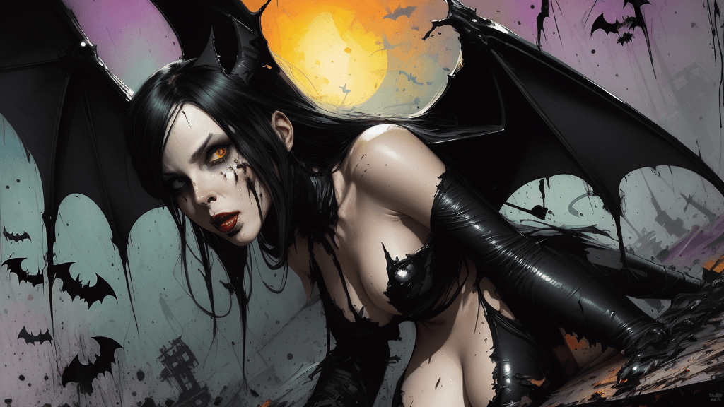 AI generated: flawless
(masterpiece)
(best quality)
(ultra-detailed)
(best illustration)
black bat by John Berkey ...